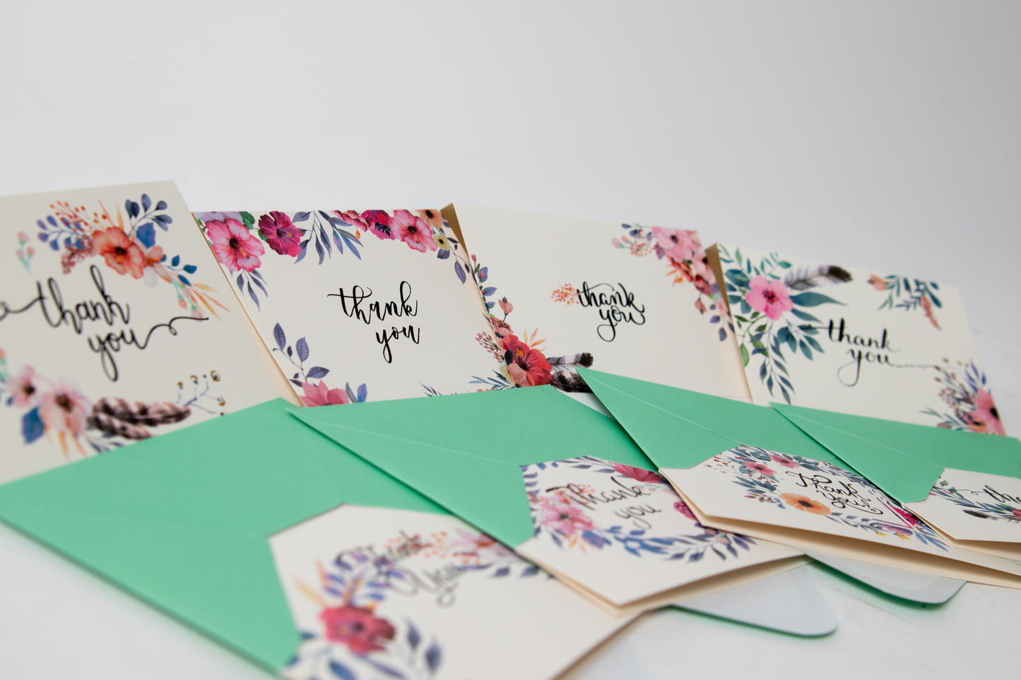 Elegant Floral Thank You Cards